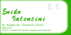 eniko valentini business card